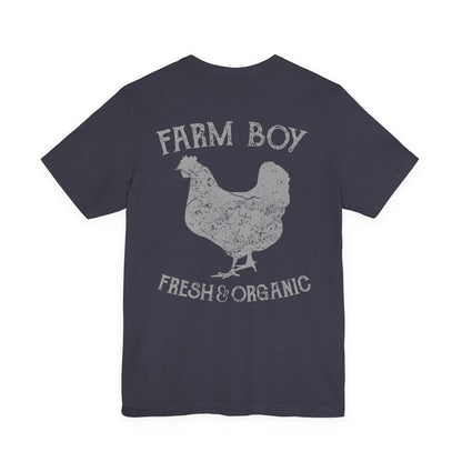 Farm Boy T-Shirt Fresh Organic Rooster Tee