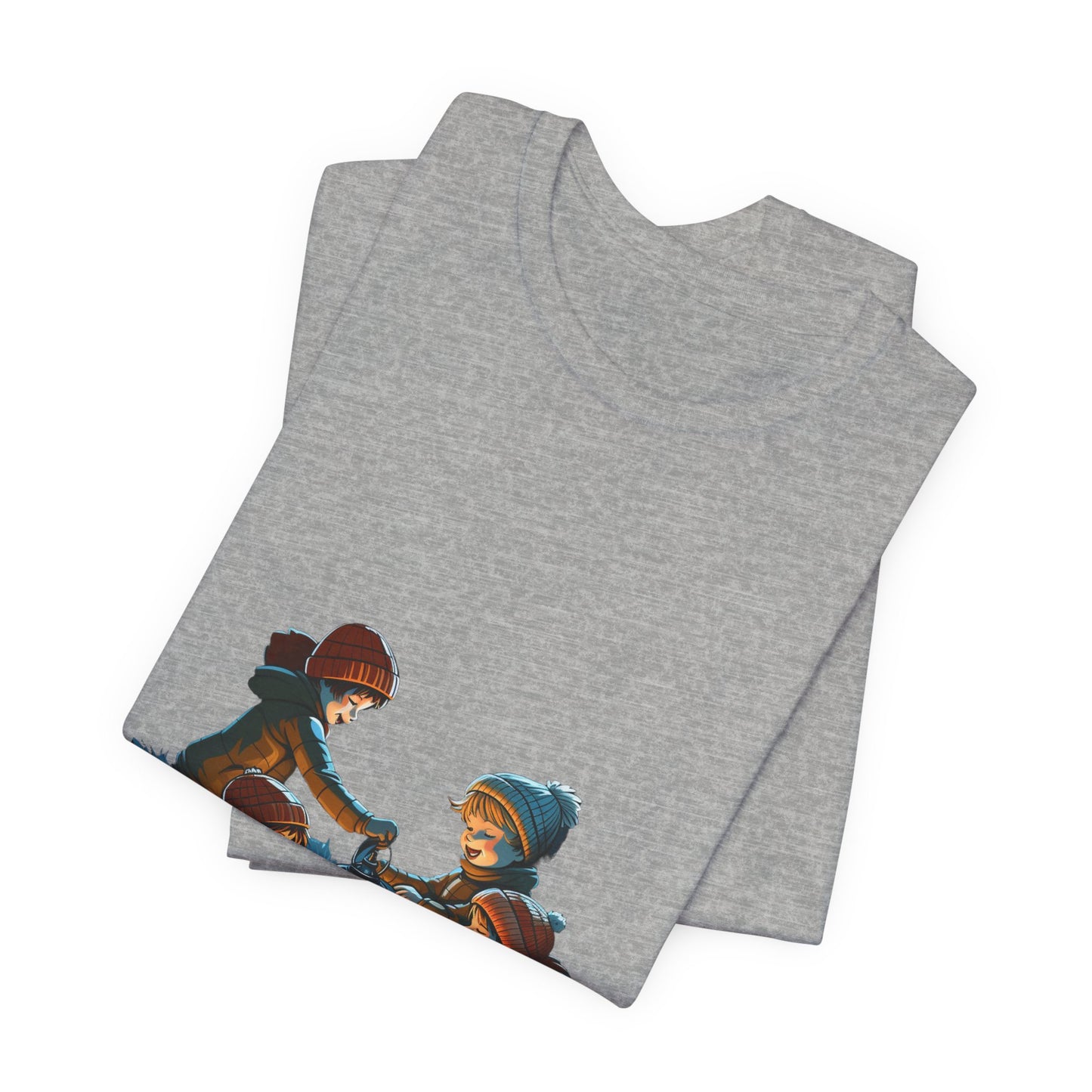 Winter Kids Lantern T-Shirt Christmas Camping Tee