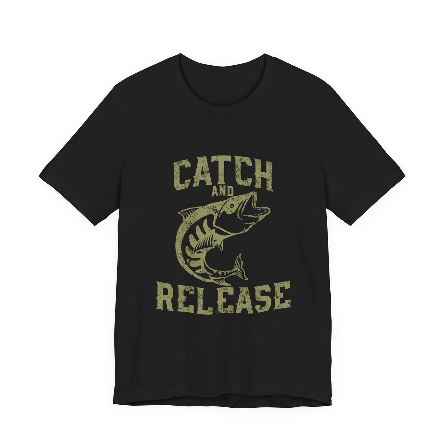 Catch and Release Fishing T-Shirt Retro Bass Tee