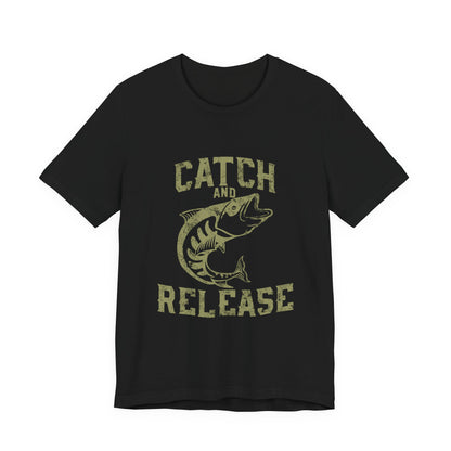 Catch and Release Fishing T-Shirt Retro Bass Tee