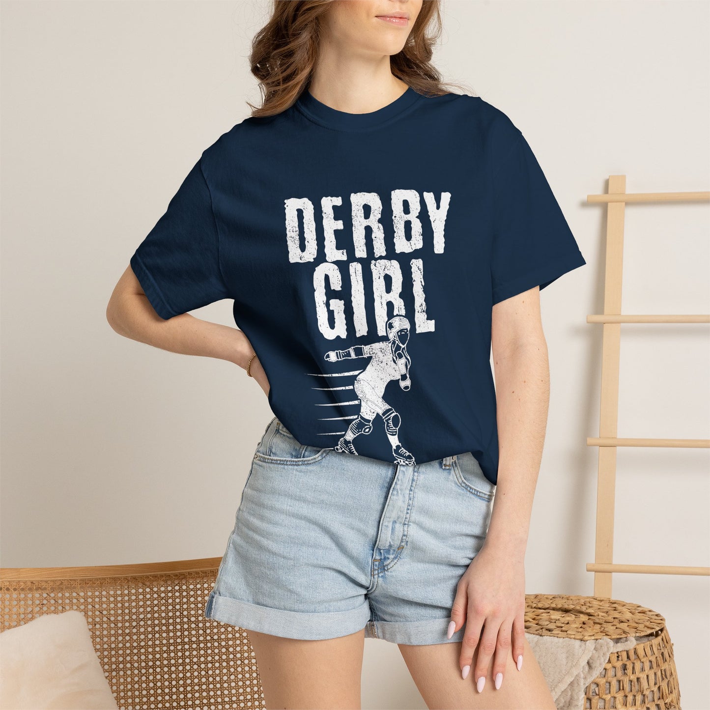 Roller Derby Girl Garment-Dyed Tee | Skater