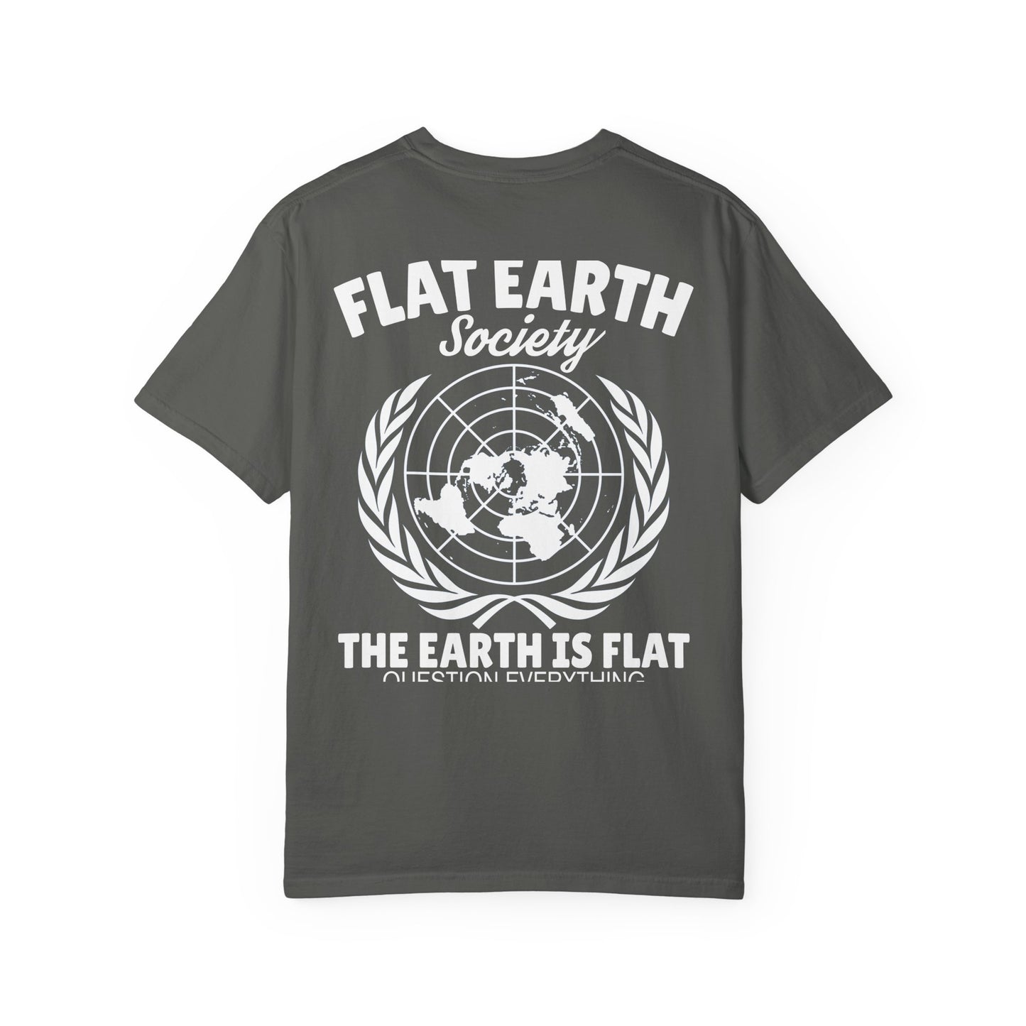 Flat Earth Society Tee - Garment-Dyed Globe Design