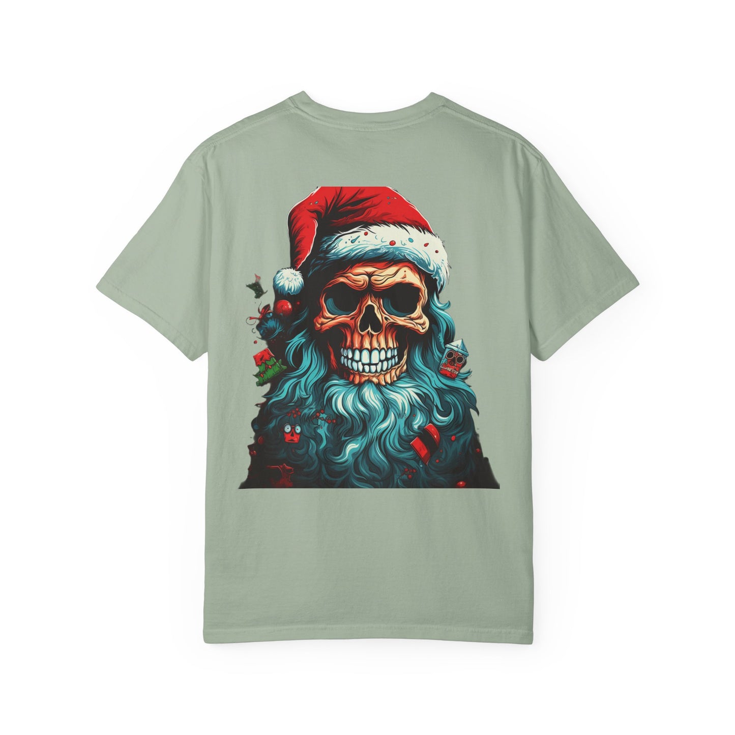 Skull Santa Christmas Garment-Dyed Tee