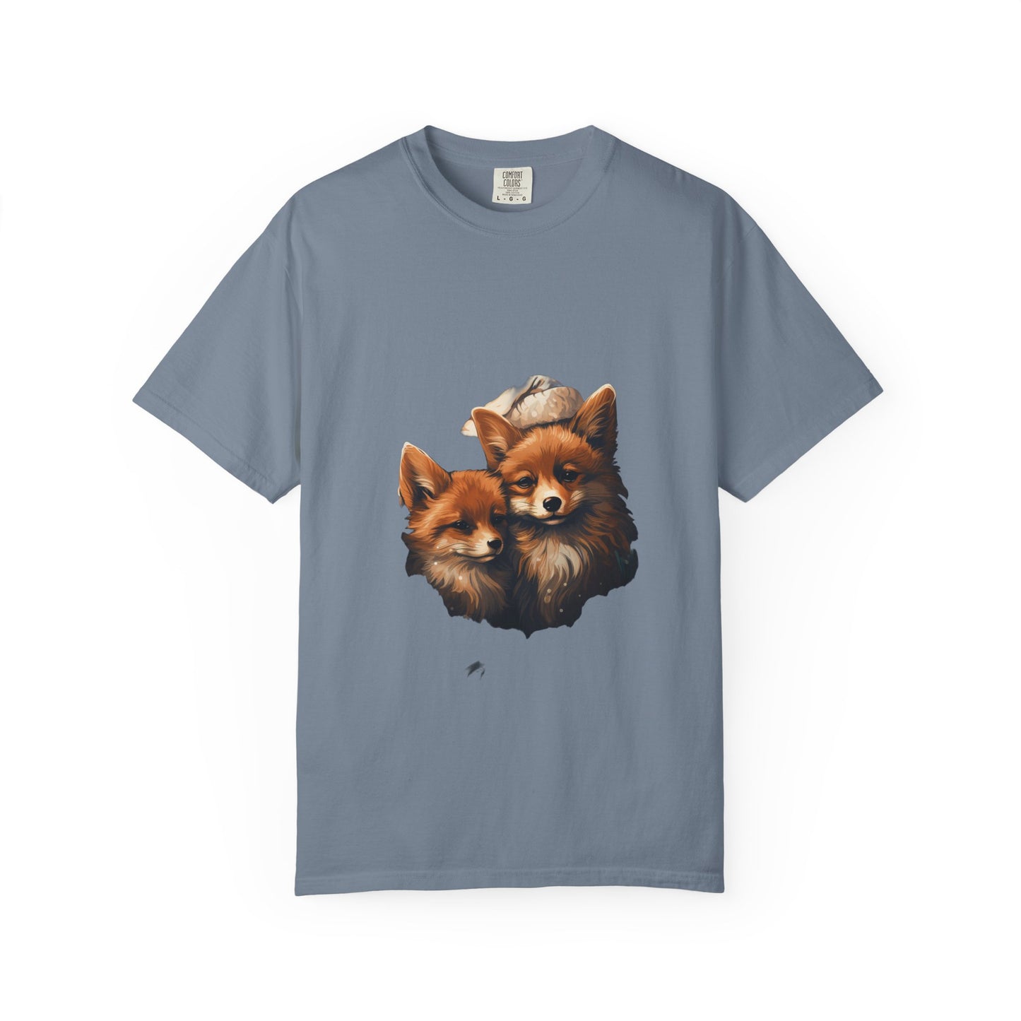 Christmas Fox Garment-Dyed Tee Cozy Winter Foxes