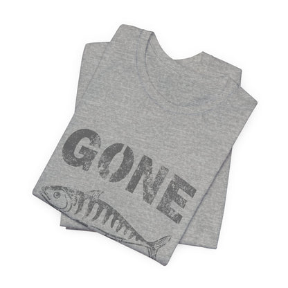 Gone Fishing T-Shirt Vintage Distressed Fish Tee