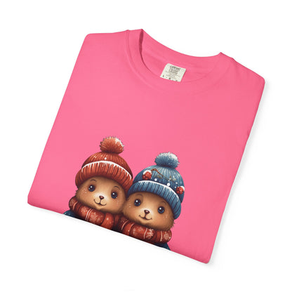 Cute Christmas Bears Couple Heavyweight Tee