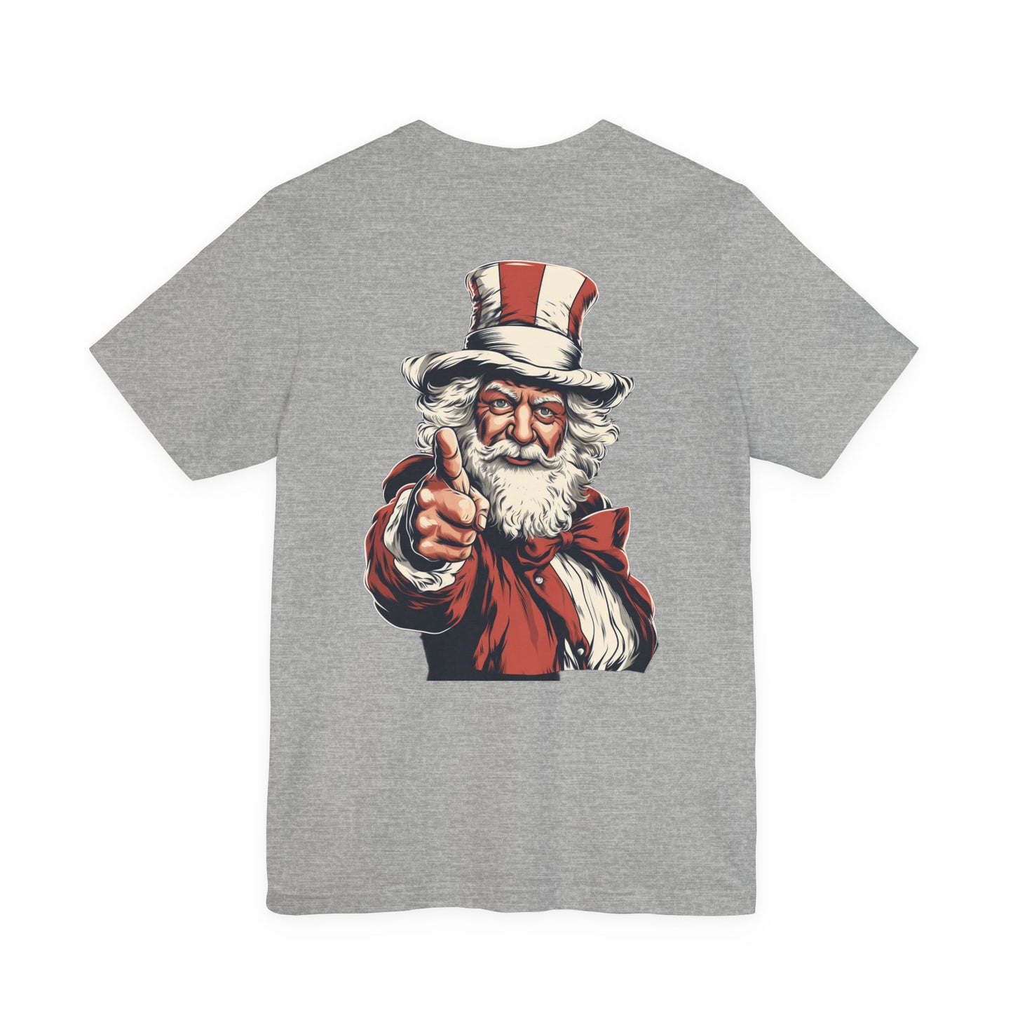 Patriotic Santa T-Shirt Uncle Sam Christmas Tee