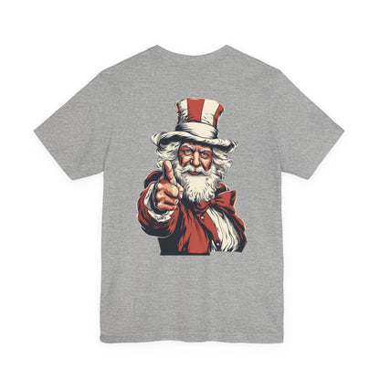 Patriotic Santa T-Shirt Uncle Sam Christmas Tee