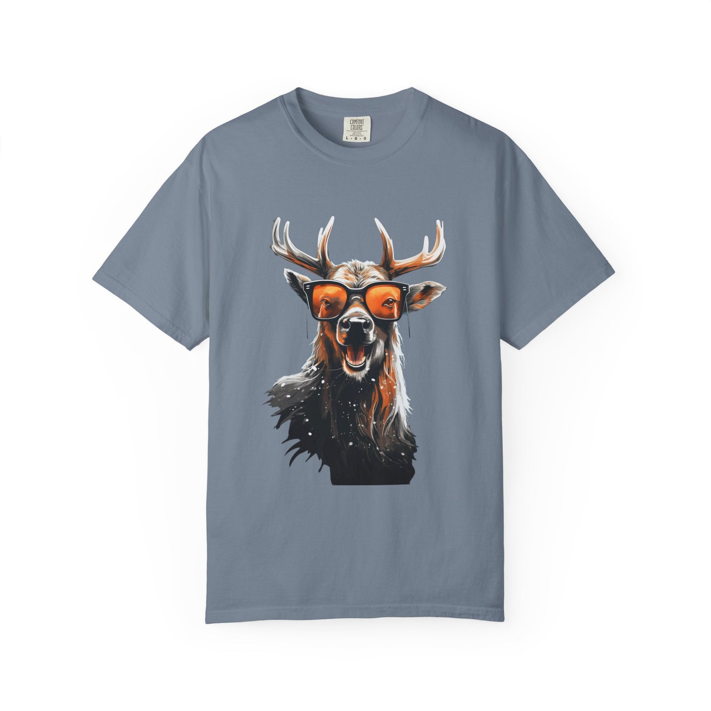 Cool Deer Sunglasses Christmas Heavyweight Tee