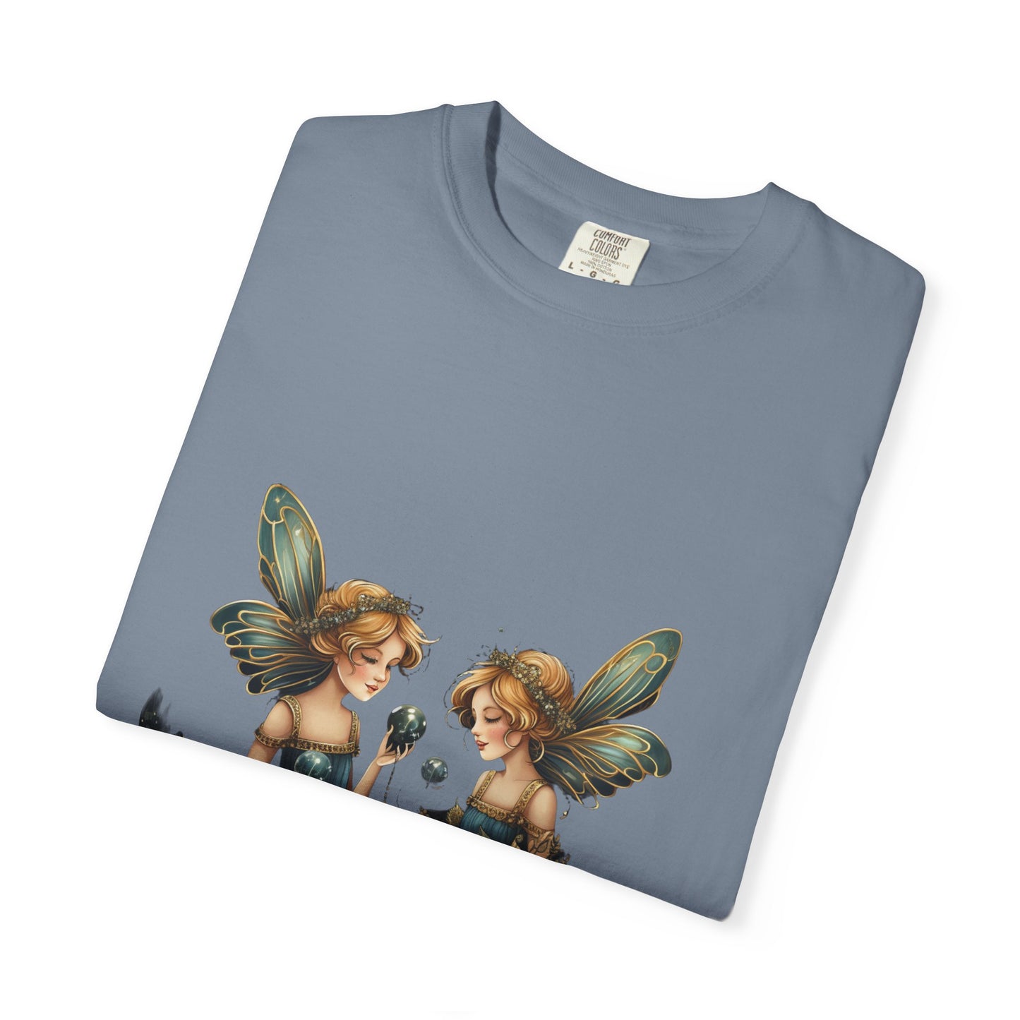 Fairy Tee Magical Christmas Twin Fairies Vintage Wash