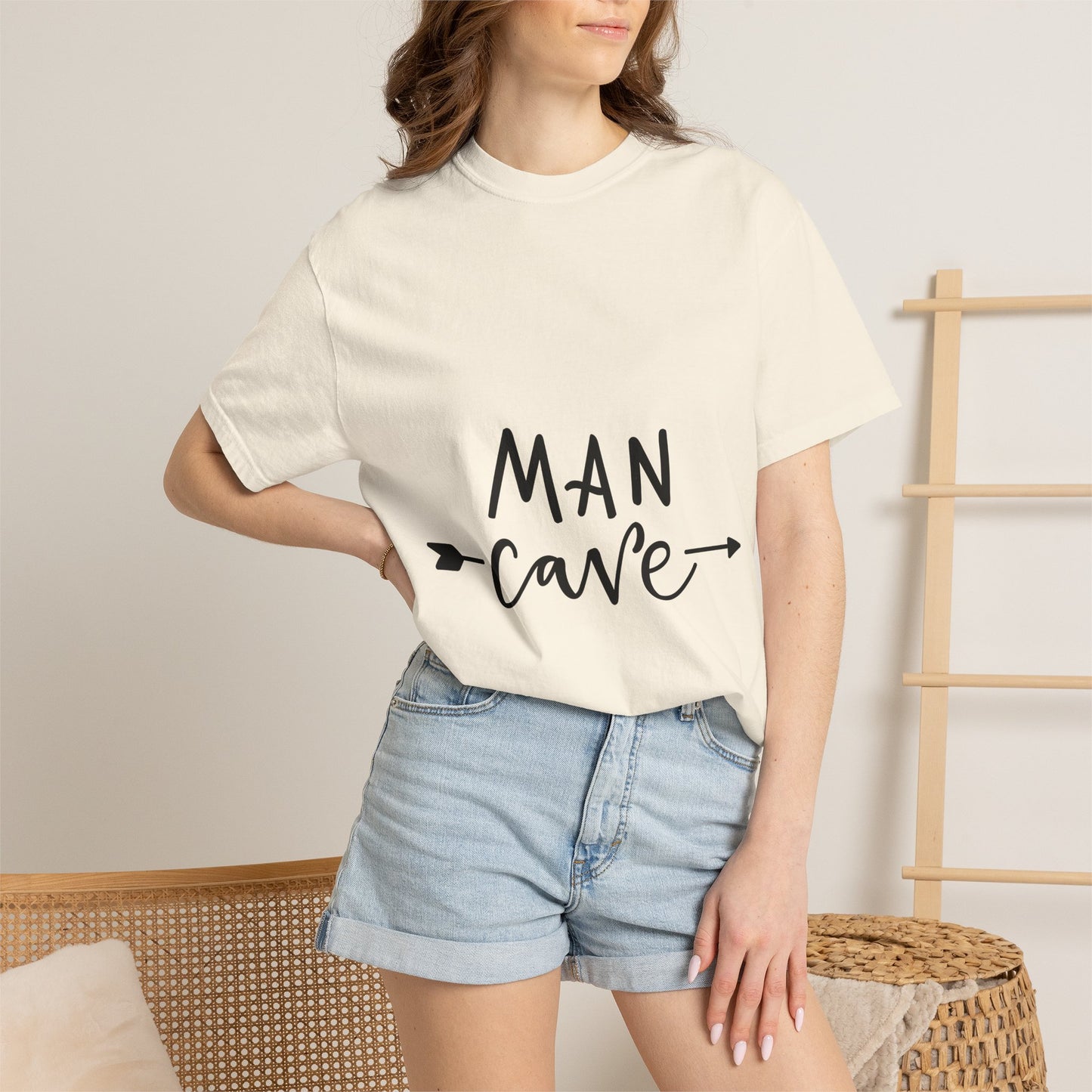 Man Cave Garment-Dyed Tee with Arrow Graphic
