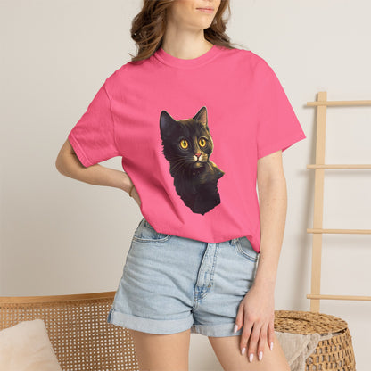 Christmas Cat in Tree Garment-Dyed Tee