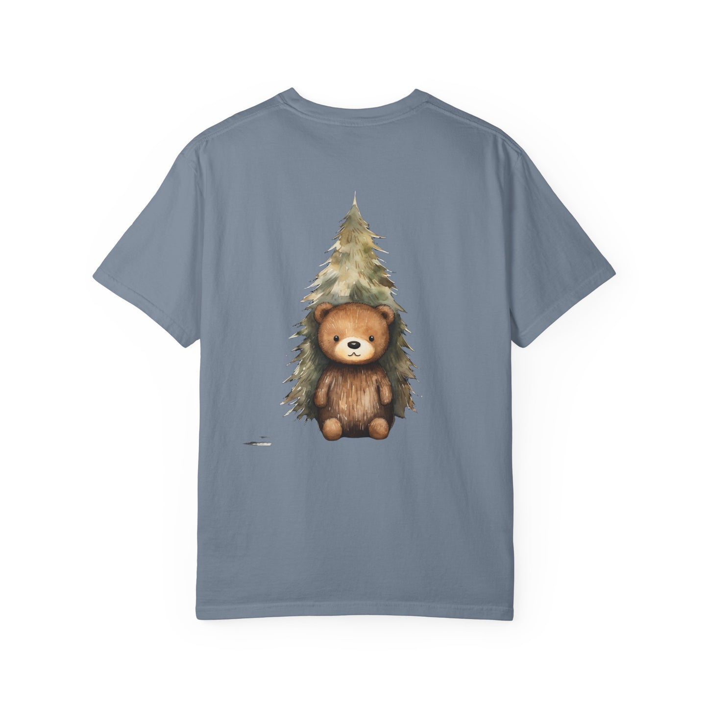 Christmas Bear Garment-Dyed Tee Watercolor Snow