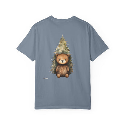 Christmas Bear Garment-Dyed Tee Watercolor Snow