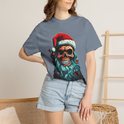 Skull Santa Christmas Garment-Dyed Tee