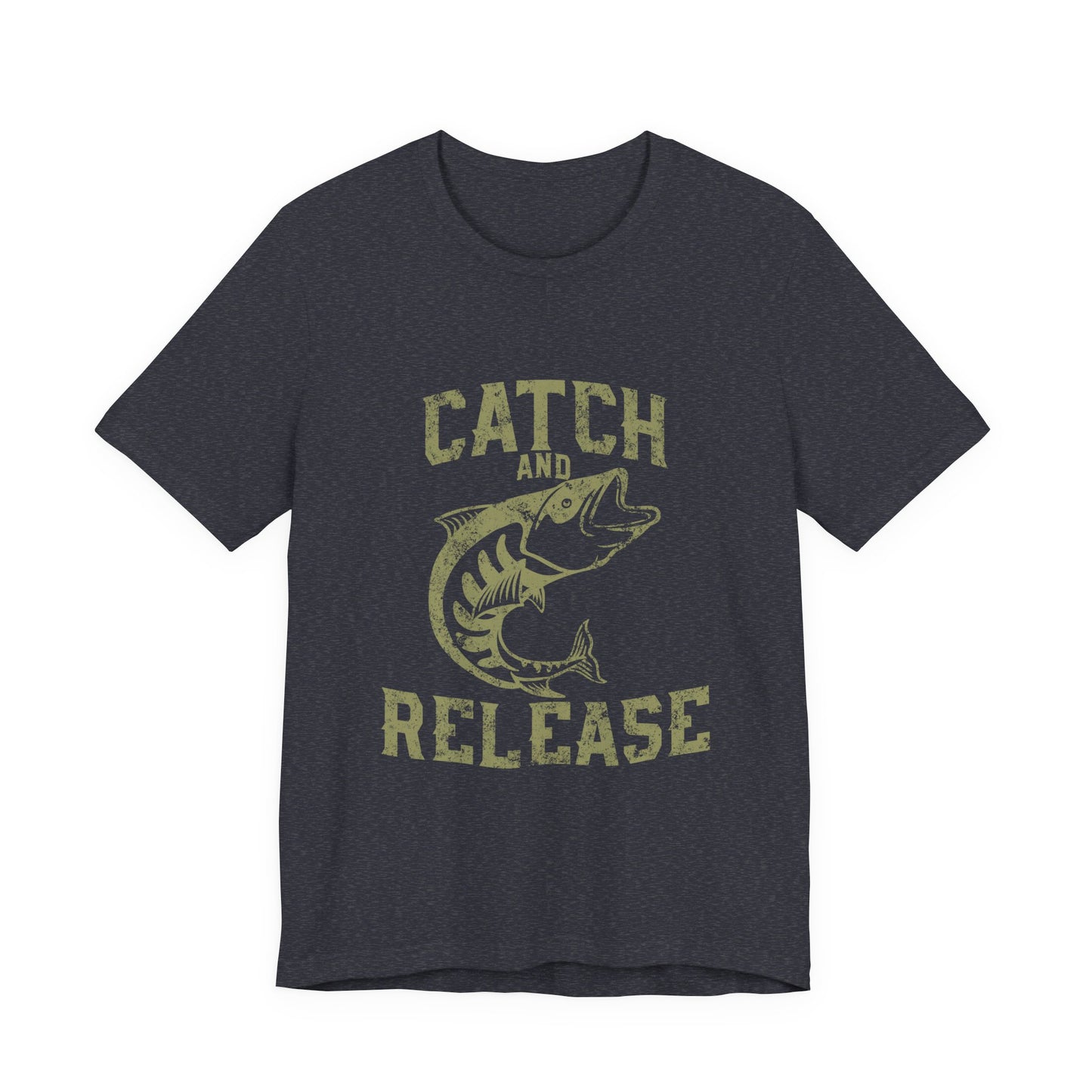 Catch and Release Fishing T-Shirt Retro Bass Tee