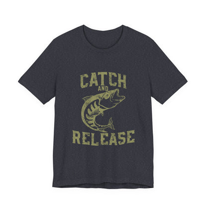 Catch and Release Fishing T-Shirt Retro Bass Tee