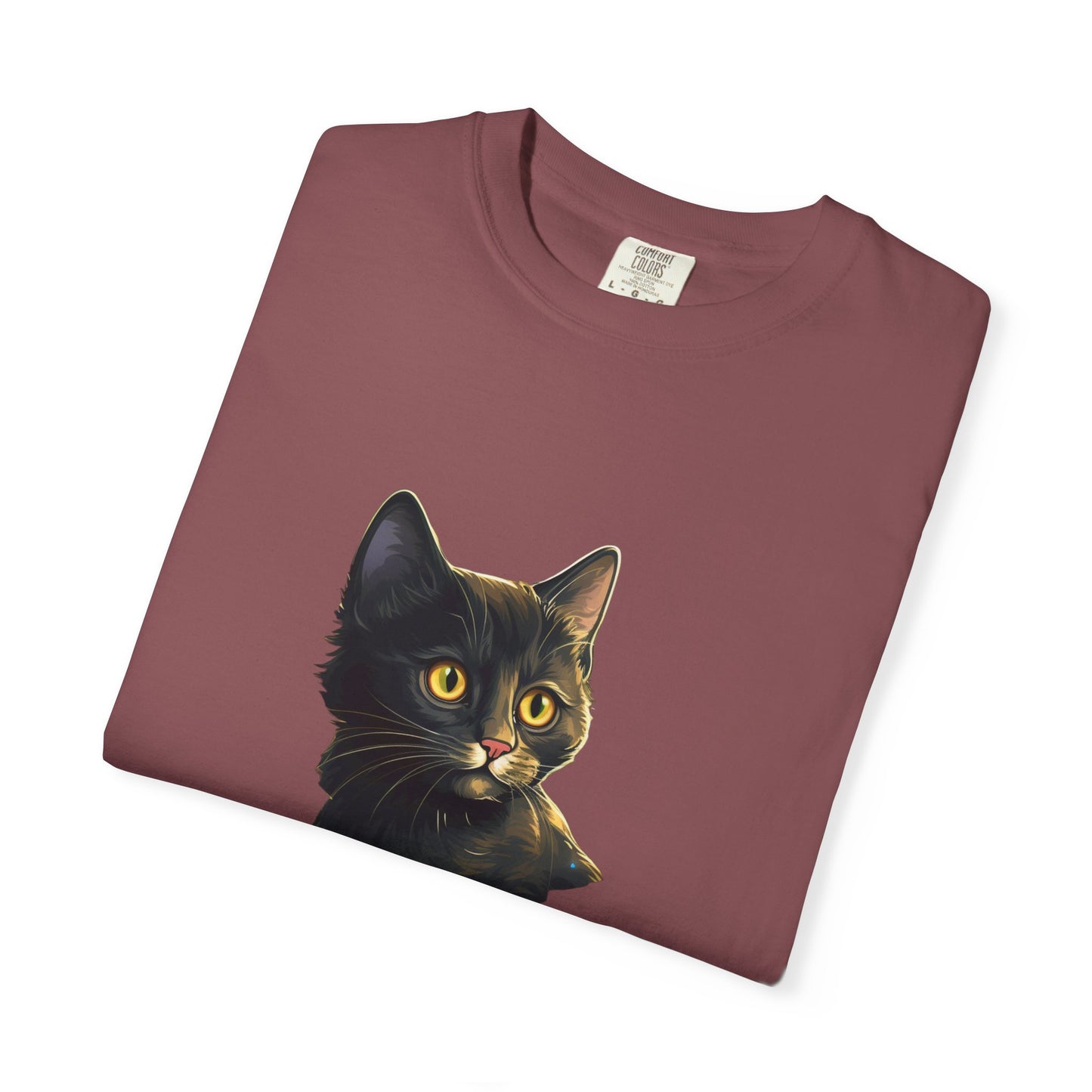 Christmas Cat in Tree Garment-Dyed Tee