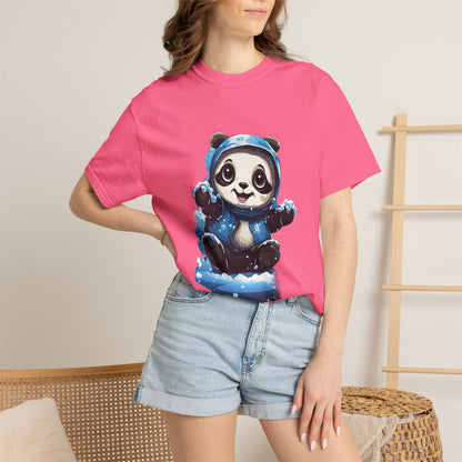 Cute Panda Snow Day Garment-Dyed Tee Winter
