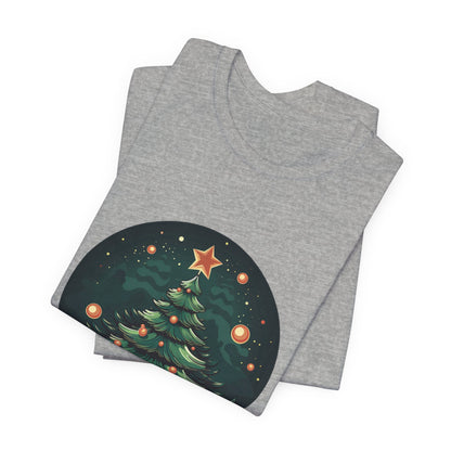 Retro Christmas Tree T-Shirt Star Topper Tee