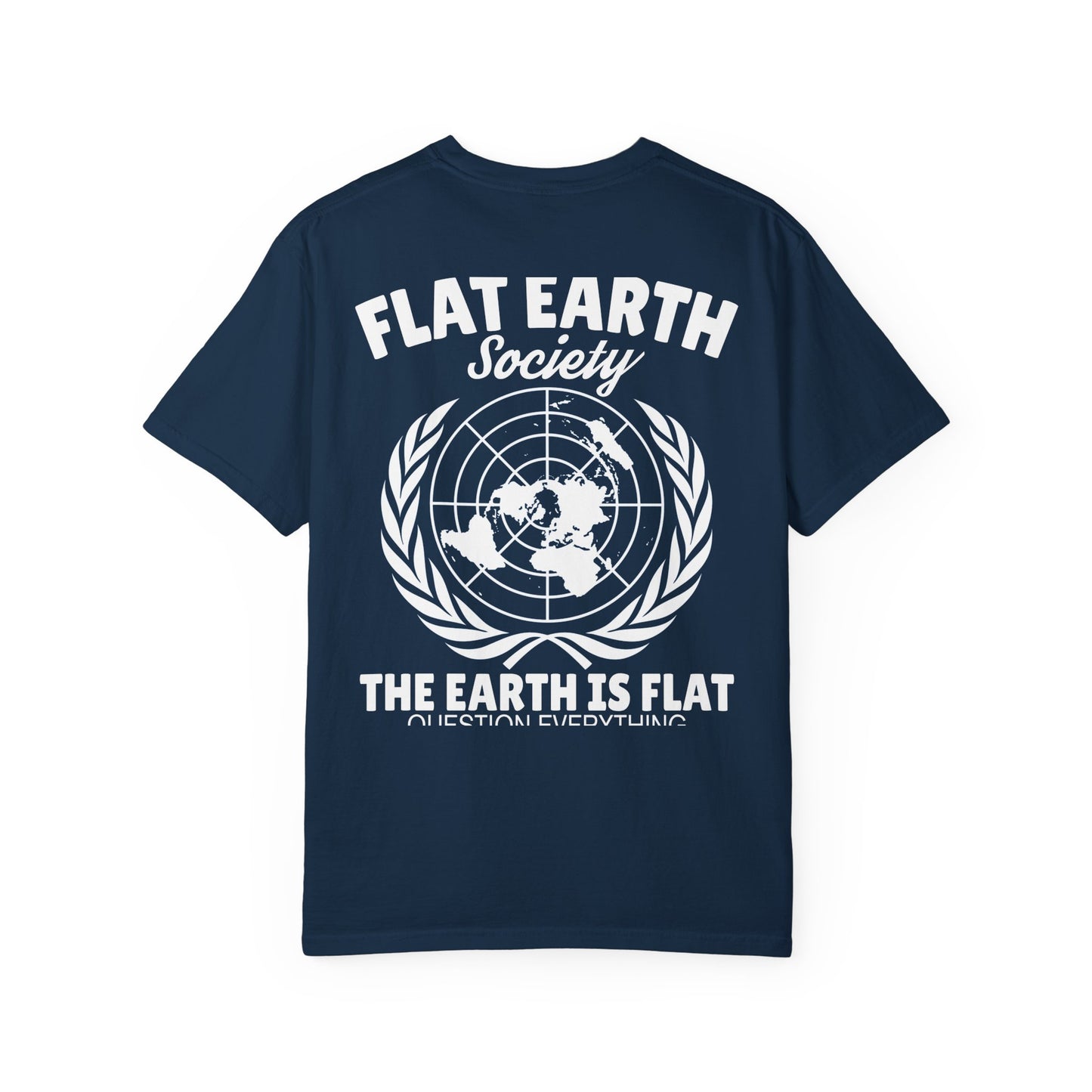 Flat Earth Society Tee - Garment-Dyed Globe Design