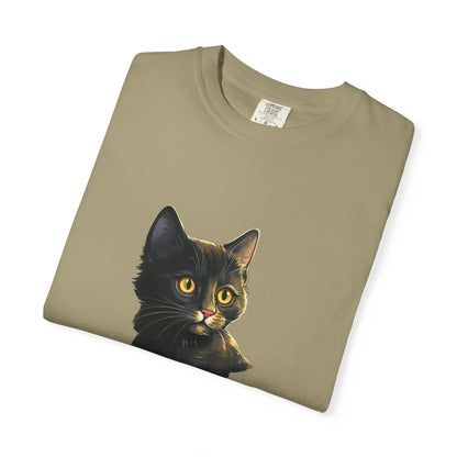 Christmas Cat in Tree Garment-Dyed Tee