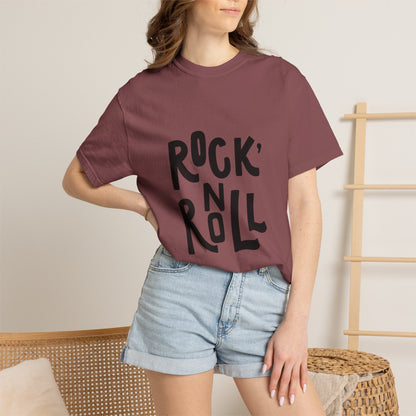 Rock N Roll Garment-Dyed Tee Bold Lettering