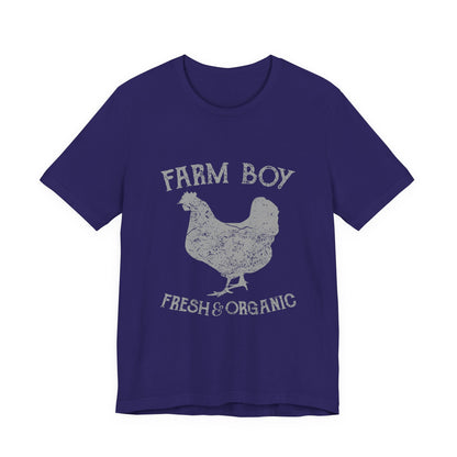 Farm Boy T-Shirt Fresh Organic Rooster Tee