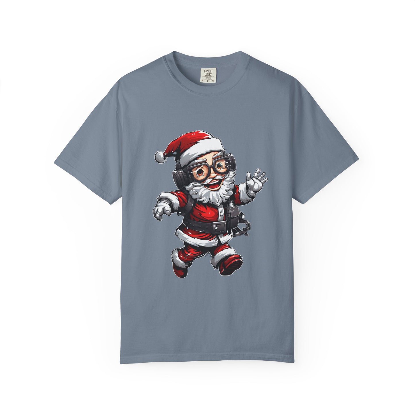 Scuba Diver Santa Garment-Dyed Christmas Tee