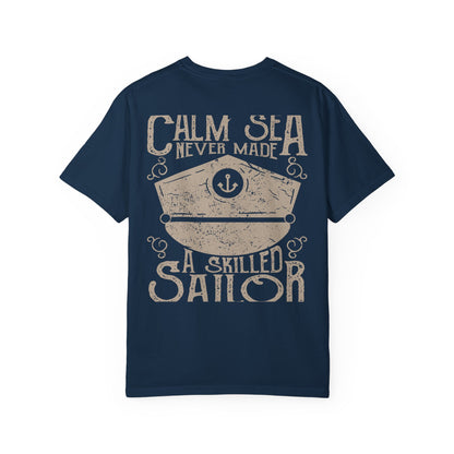Calm Sea Skilled Sailor Nautical Heavyweight Tee