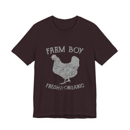 Farm Boy T-Shirt Fresh Organic Rooster Tee