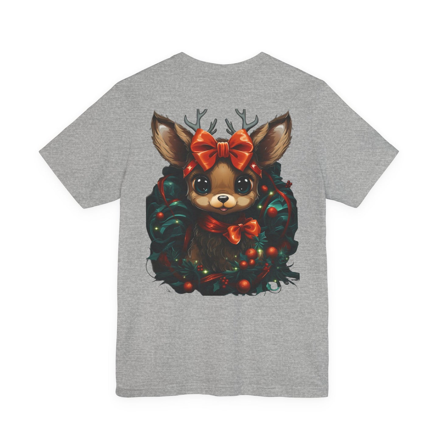 Cute Christmas Reindeer T-Shirt Holiday Bow