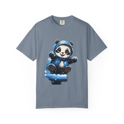 Cute Panda Snow Day Garment-Dyed Tee Winter