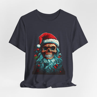 Skull Santa Christmas T-Shirt Dark Holiday Tee