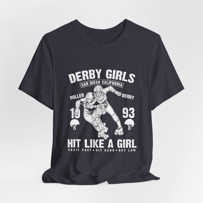 Derby Girls T-Shirt Roller Skating Gift Tee