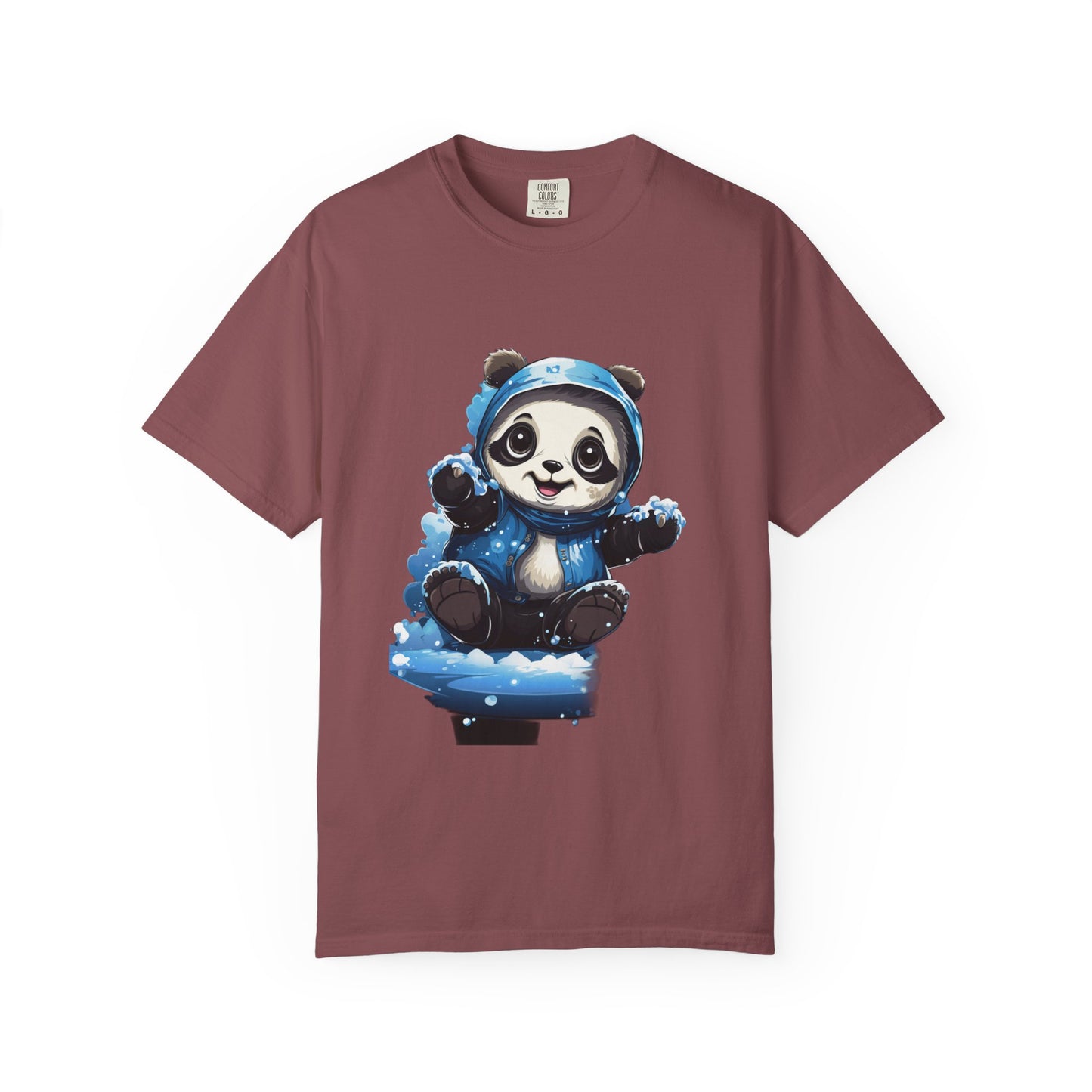 Cute Panda Snow Day Garment-Dyed Tee Winter