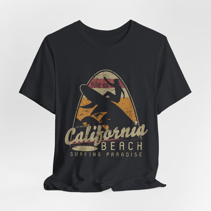 California Beach Surfing T-Shirt Retro Surf Tee