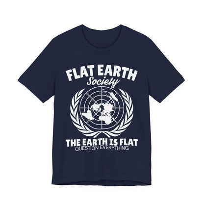 Flat Earth Society Tee - World Map Globe Design