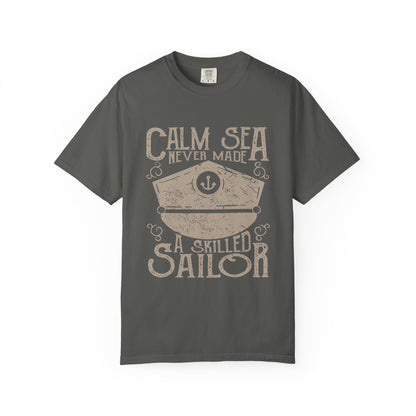 Calm Sea Skilled Sailor Nautical Heavyweight Tee