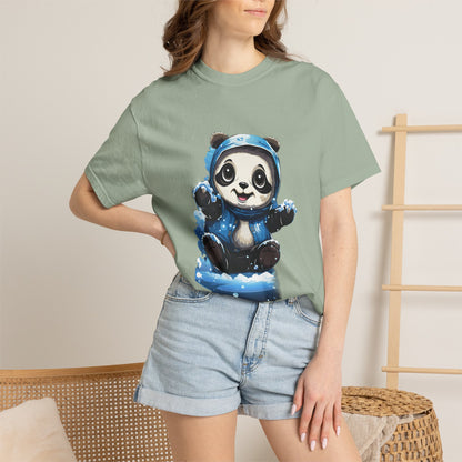 Cute Panda Snow Day Garment-Dyed Tee Winter