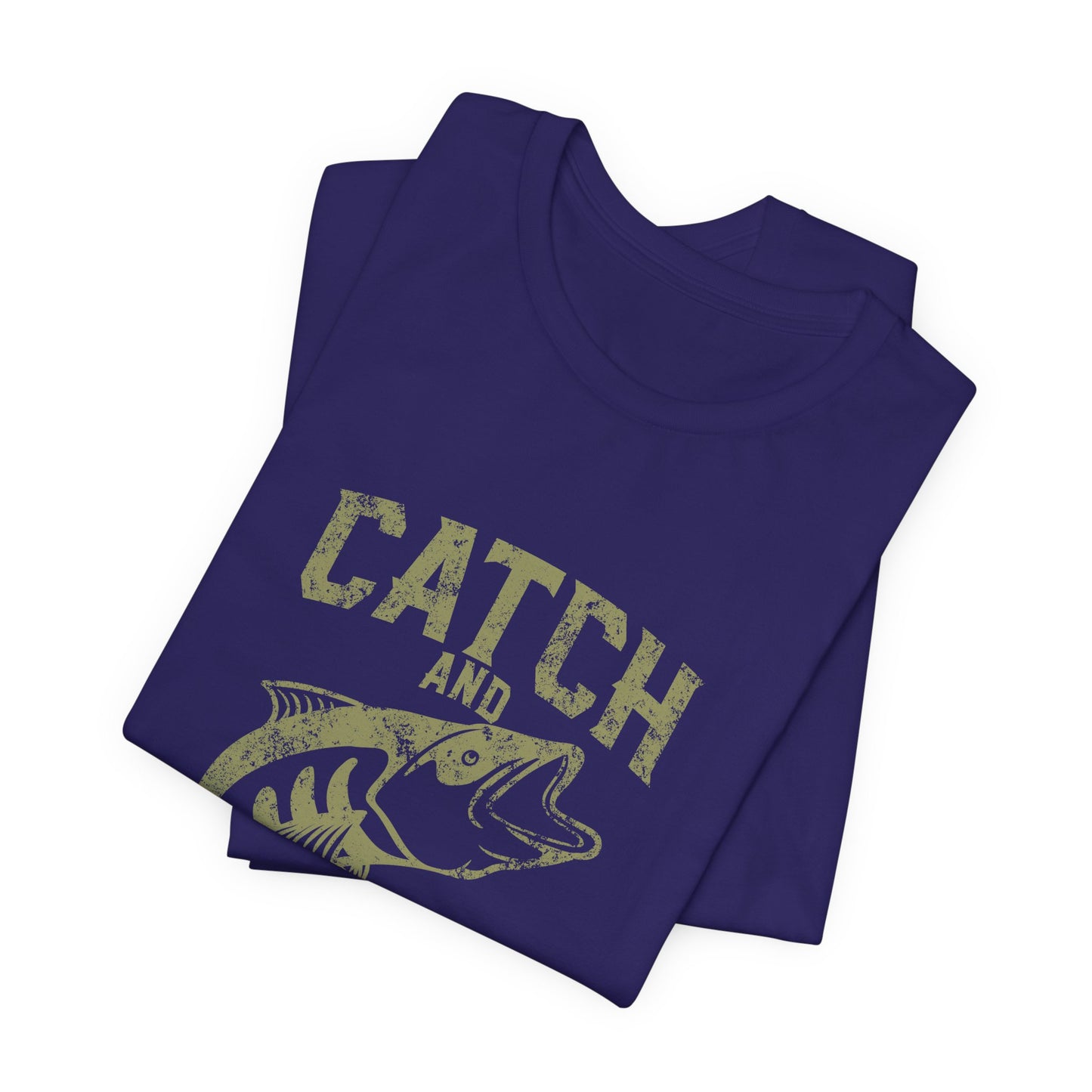 Catch and Release Fishing T-Shirt Retro Bass Tee
