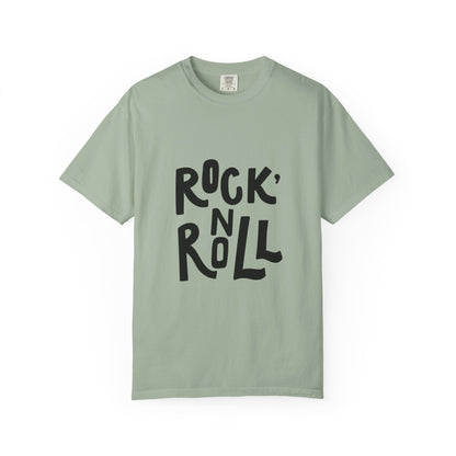 Rock N Roll Garment-Dyed Tee Bold Lettering