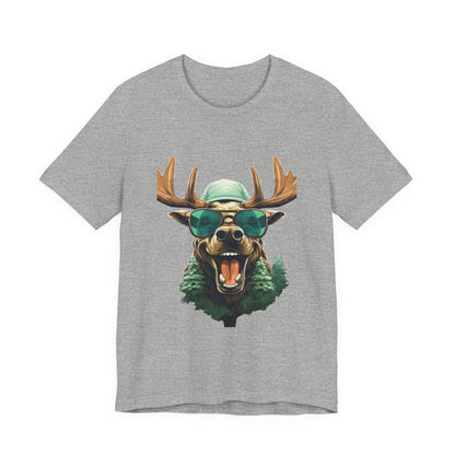 Funny Christmas Moose T-Shirt Sunglasses Cap