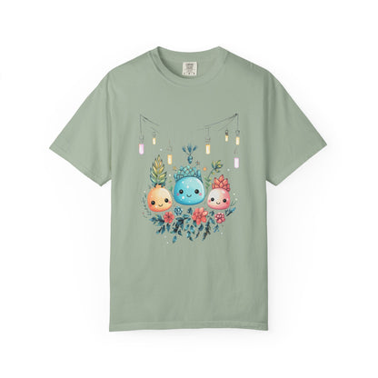 Kawaii Christmas Succulent Garment-Dyed Tee