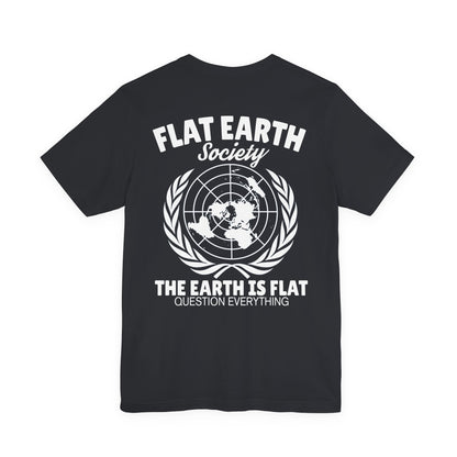 Flat Earth Society Tee - World Map Globe Design
