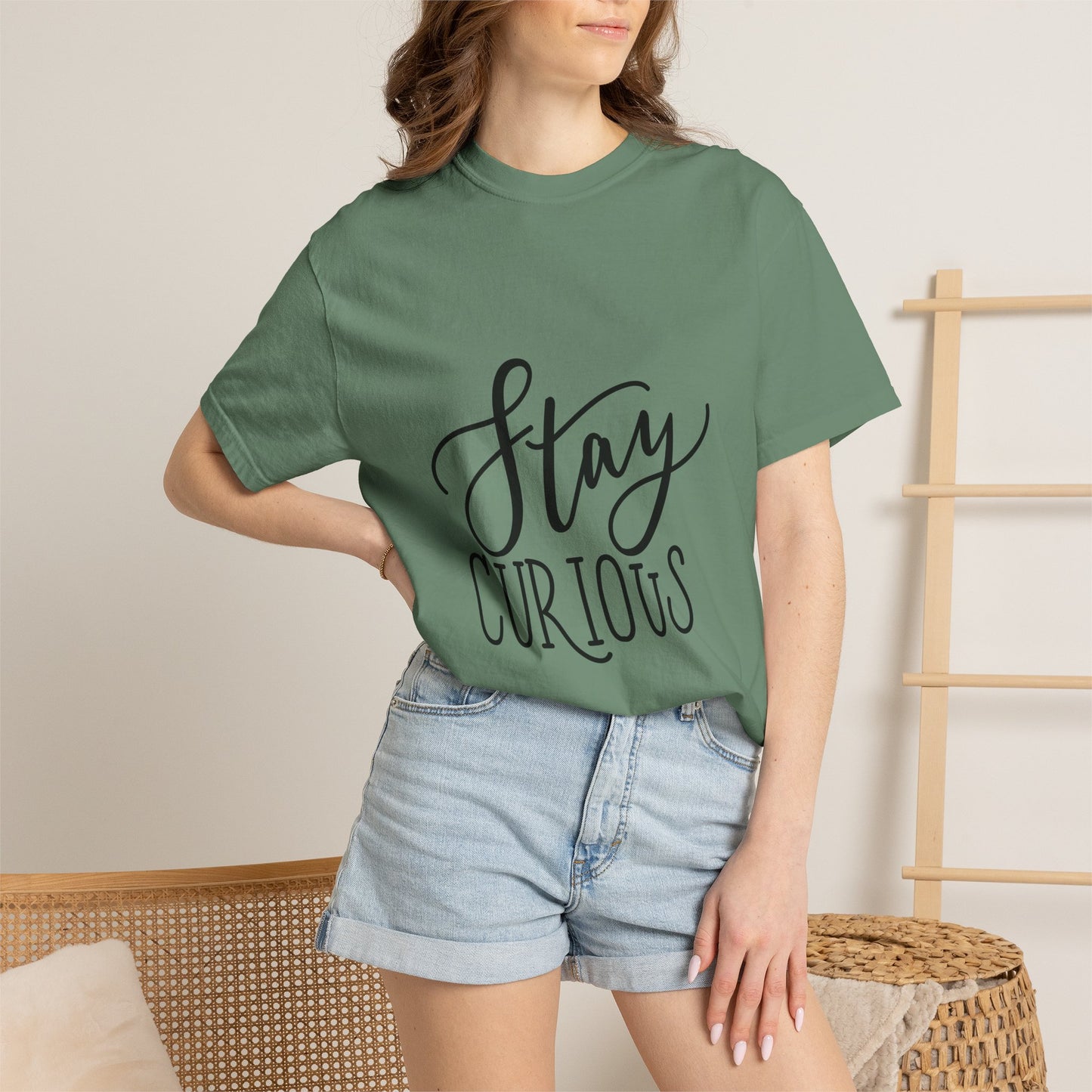 Stay Curious Garment-Dyed Tee Inspirational Quote