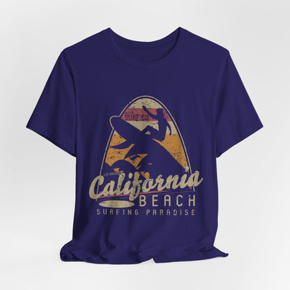 California Beach Surfing T-Shirt Retro Surf Tee