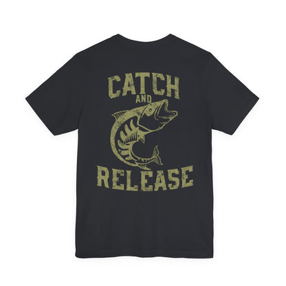 Catch and Release Fishing T-Shirt Retro Bass Tee
