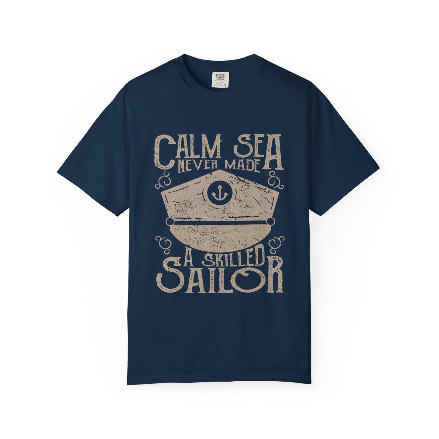 Calm Sea Skilled Sailor Nautical Heavyweight Tee