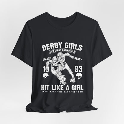 Derby Girls T-Shirt Roller Skating Gift Tee